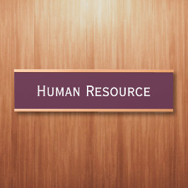 Modern Bourgondië Kantoor kamer afdeling naam Deurbordje