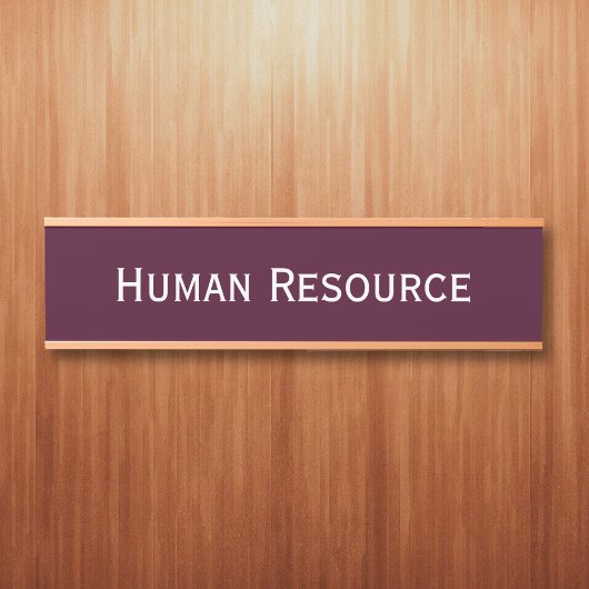 Modern Bourgondië Kantoor kamer afdeling naam Deurbordje