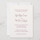 Modern Bourgondisch handgeschreven script Elegant  Kaart (Voorkant)