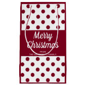 Modern Bourgondisch script Vrolijk kerstfeest Klein Cadeauzakje (Voorkant)