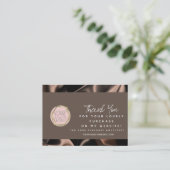 Modern Boutique Beauty Brown bedankt Logo Visitekaartje (Staand voorkant)