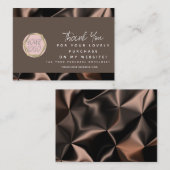 Modern Boutique Beauty Brown bedankt Logo Visitekaartje (Voorkant / Achterkant)