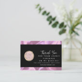 Modern Boutique Beauty Pink Dank u Logo Visitekaartje (Staand voorkant)