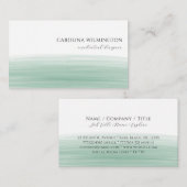 Modern Boutique Forest Green Waterverf Business Informatiekaartje (Voorkant / Achterkant)