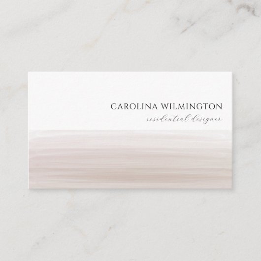 Modern Boutique Sandy Brown Waterverf Business Informatiekaartje (Voorkant)