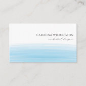 Modern Boutique Sky Blue Waterverf Business Informatiekaartje (Voorkant)