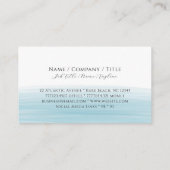 Modern Boutique Turquoise Waterverf Business Informatiekaartje (Achterkant)