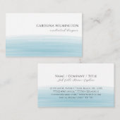 Modern Boutique Turquoise Waterverf Business Informatiekaartje (Voorkant / Achterkant)