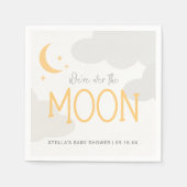 Modern boven de maan Baby shower Servet (Voorkant)