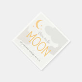Modern boven de maan Baby shower Servet (Hoek)