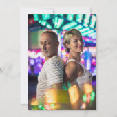 Modern Bowling Alley Engagement Rehearsal Dinner Kaart (Achterkant)