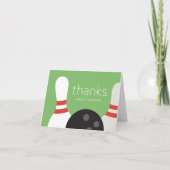 Modern Bowling Birthday Party Bedankkaart (Voorkant)