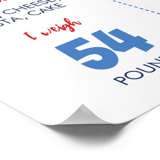 Modern Bowling Kids Verjaardag Milestone Poster (Hoek)