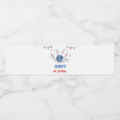 Modern Bowling Verjaardag Party Water Bottle Label Waterfles Etiket (Enkel label)