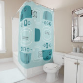 Modern Bowls uit de Mideeuw en Stones Turquoise Douchegordijn (In situ)