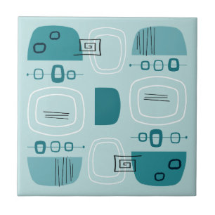 Modern Bowls uit de Mideeuw en Stones Turquoise Tegeltje