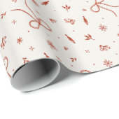 Modern Bows & Botanicals Christmas Collection Cadeaupapier (Rol Hoek)