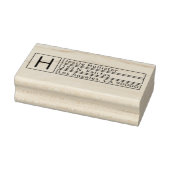 Modern Box Monogram retouradres Rubberstempel (Stempel)