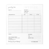 Modern Box Zakelijke Factuur Bestelling Verkoopbon Notitieblok (Voorkant)