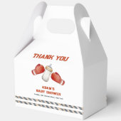 Modern Boxing Little Champion Baby Shower  Bedankdoosjes (Achterkant)