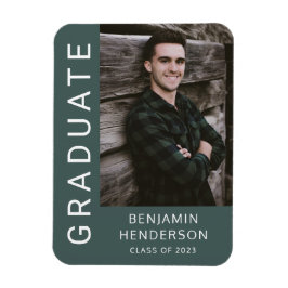 Modern Boy Afstuderen Foto Magneet