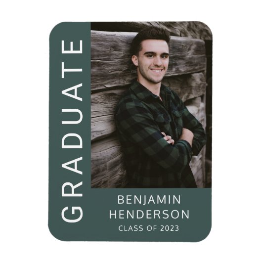 Modern Boy Afstuderen Foto Magneet (Verticaal)