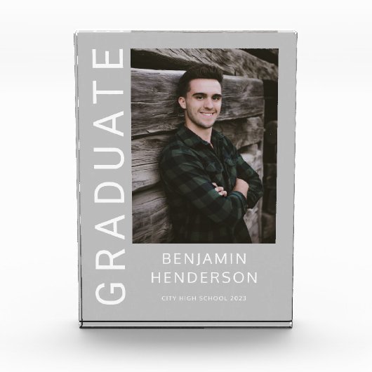 Modern Boy Afstuderen Fotoblokken (Voorkant)