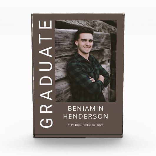 Modern Boy Afstuderen Fotoblokken (Voorkant)