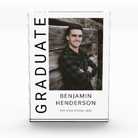 Modern Boy Afstuderen Fotoblokken (Voorkant)