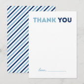 Modern Boy Baby shower - Dank je briefkaart (Voorkant / Achterkant)