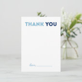 Modern Boy Baby shower - Dank je briefkaart (Staand voorkant)