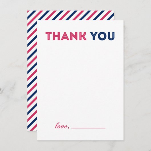 Modern Boy Baby shower - Dank je briefkaart (Voorkant / Achterkant)