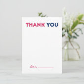 Modern Boy Baby shower - Dank je briefkaart (Staand voorkant)