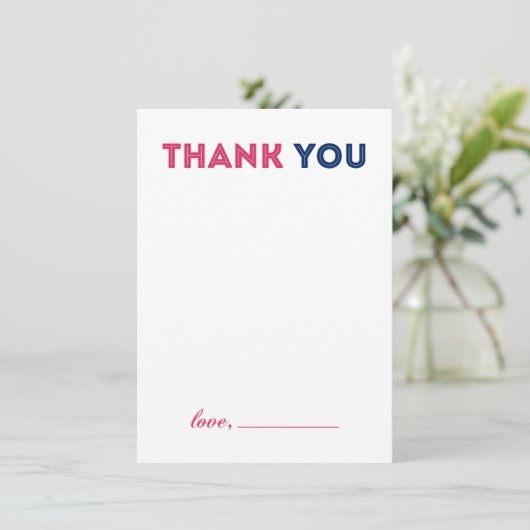 Modern Boy Baby shower - Dank je briefkaart (Staand voorkant)