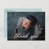 Modern Boy Baby shower Dank u Briefkaart (Voorkant / Achterkant)