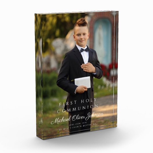 Modern Boy First Heilige Commune Afbeelding Fotoblokken (Links)