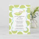 Modern Boy In Pea Pod Baby shower Kaart (Staand voorkant)