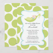 Modern Boy In Pea Pod Baby shower Kaart (Voorkant / Achterkant)
