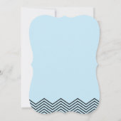 Modern Boy Little Man Mustache Baby shower Kaart (Achterkant)