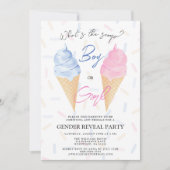 Modern Boy of Girl Ice-Cream Geslacht Onthullen Kaart (Voorkant)