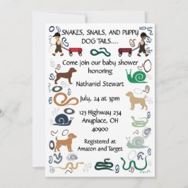 Modern Boy Theme baby shower Uitnodiging