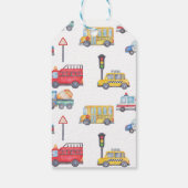 Modern Boys Transport 1e Verjaardag Bedankt Label Cadeaulabel (Achterkant)