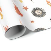 Modern Boys Trucks Racing Checkers Waterverf Cadeaupapier (Rol Hoek)