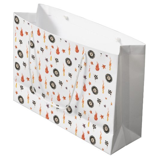 Modern Boys Trucks Racing Checkers Waterverf Groot Cadeauzakje (Voorkant Gekanteld)