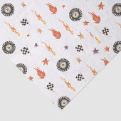 Modern Boys Trucks Racing Checkers Waterverf Tissuepapier (Detail)