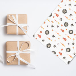 Modern Boys Trucks Racing Checkers Waterverf Tissuepapier