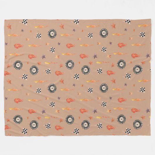 Modern Boys Waterverf Truck Racing Banden Auto's T Fleece Deken (Voorkant (Horizontaal))