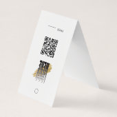 Modern Bracelet Display Prijs Label met QR en Logo Visitekaartje (Achterkant)