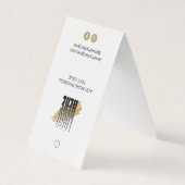 Modern Bracelet Display Prijs Label met QR en Logo Visitekaartje (Voorkant)