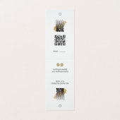 Modern Bracelet Display Prijs Label met QR en Logo Visitekaartje (Buitenkant ongevouwen)